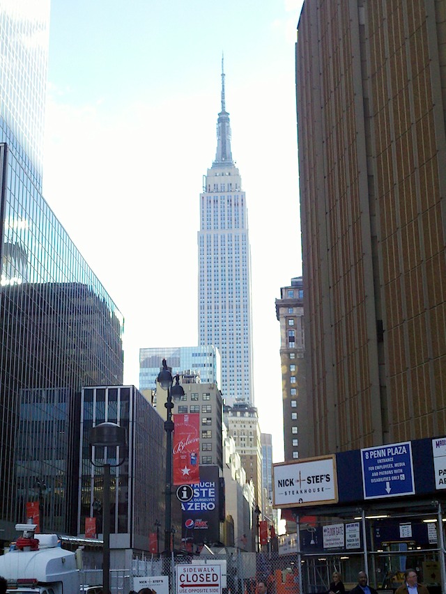 Empire State Bldg past MSG