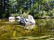 Rock garden in lagoon
