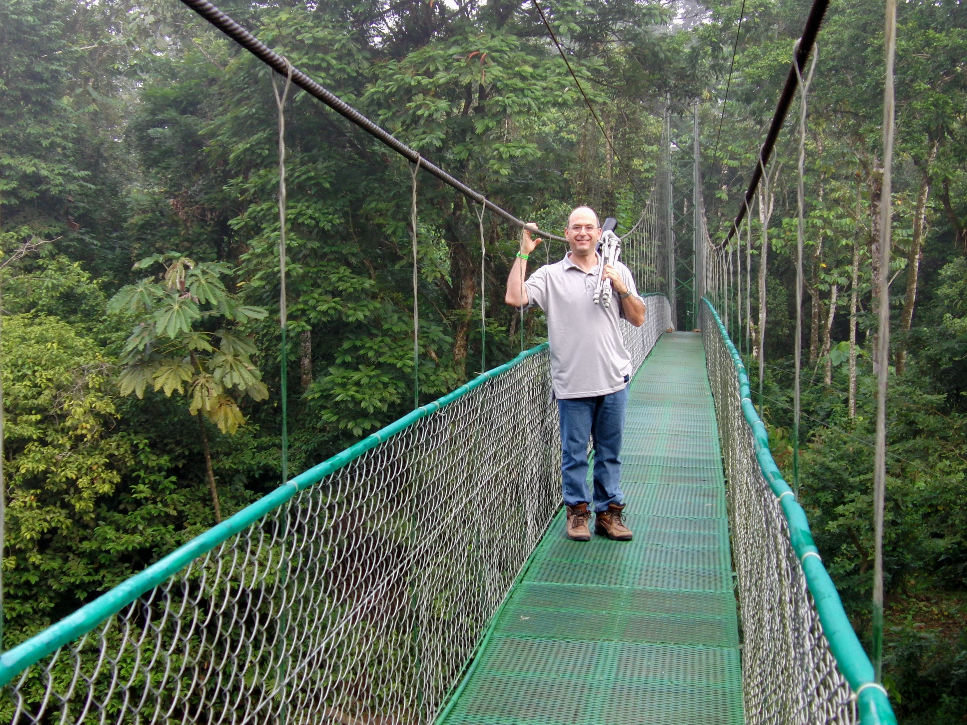 Ben on the bridge; tripod was VERY useful the whole trip.