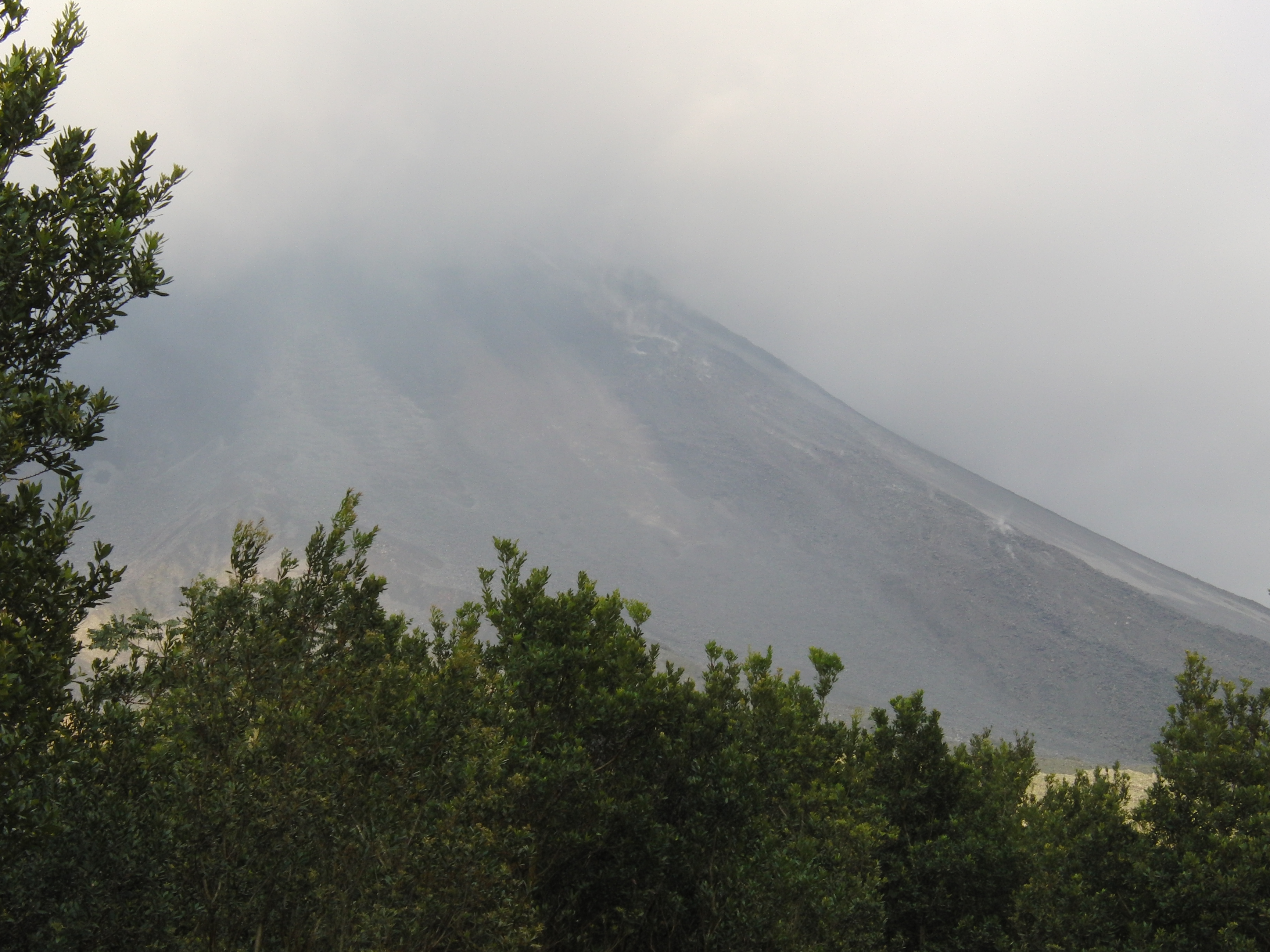 Arenal volcano, steaming