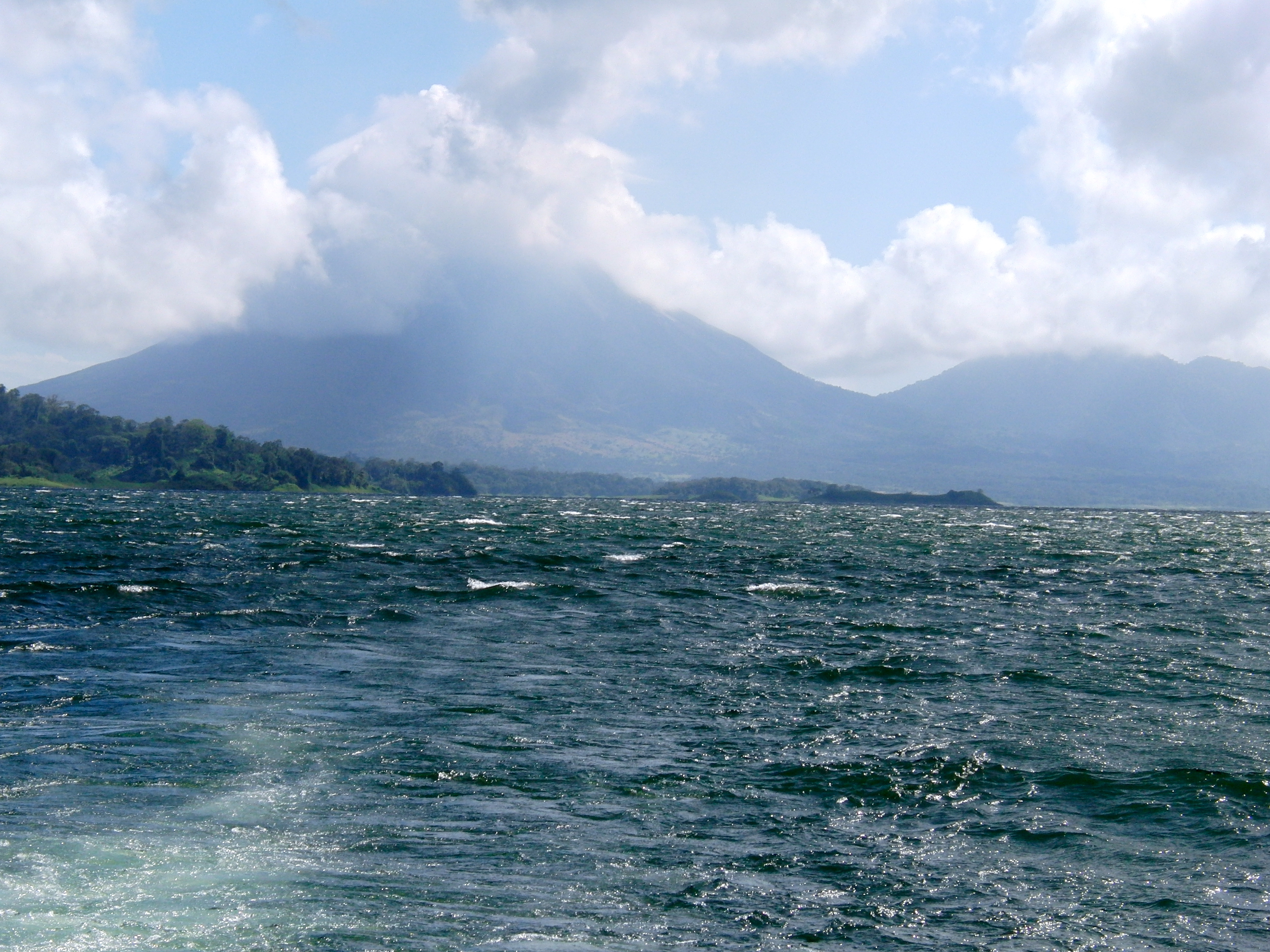 Arenal volcano from the lake