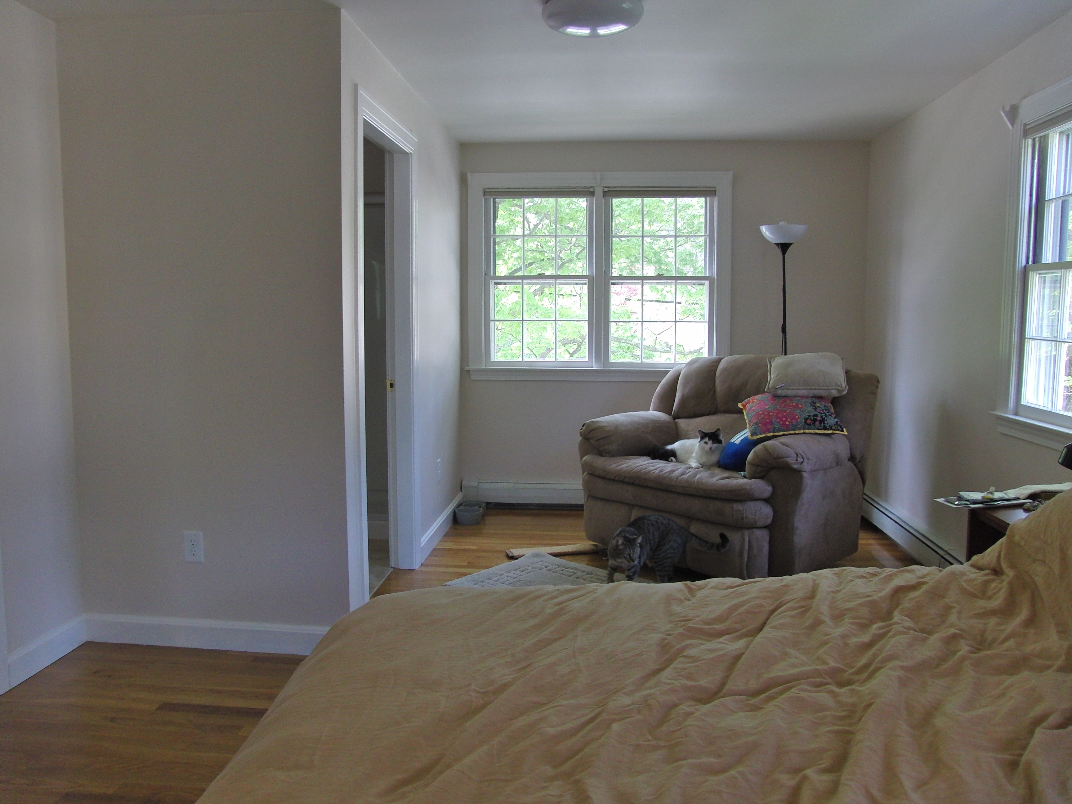 Bedroom, bath entry on left