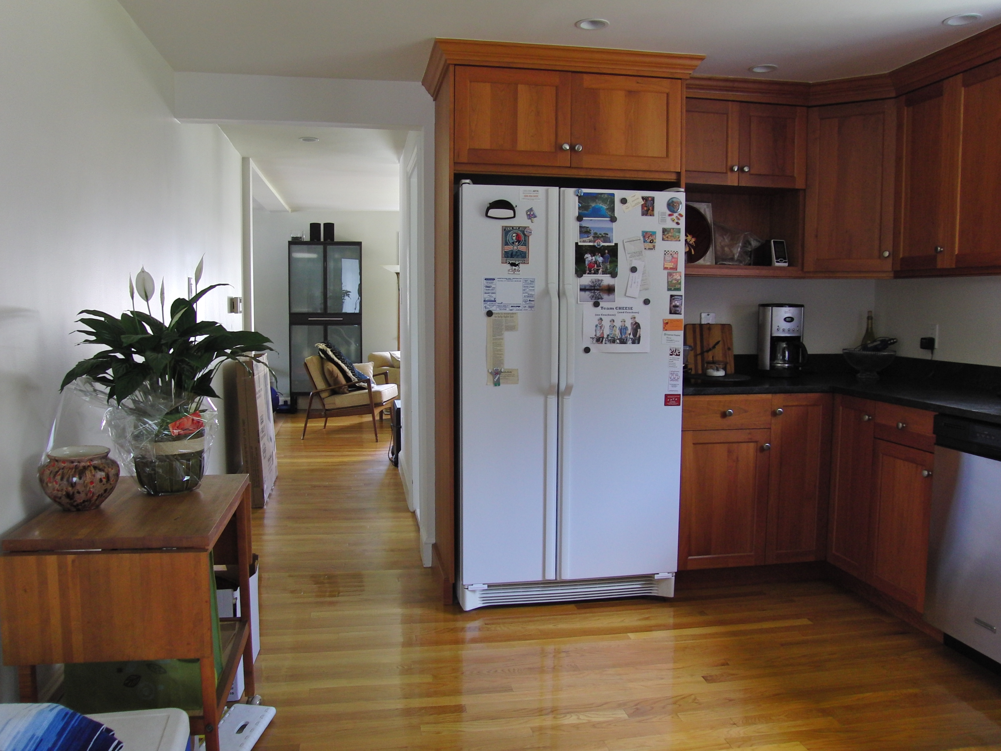 Kitchen and hall