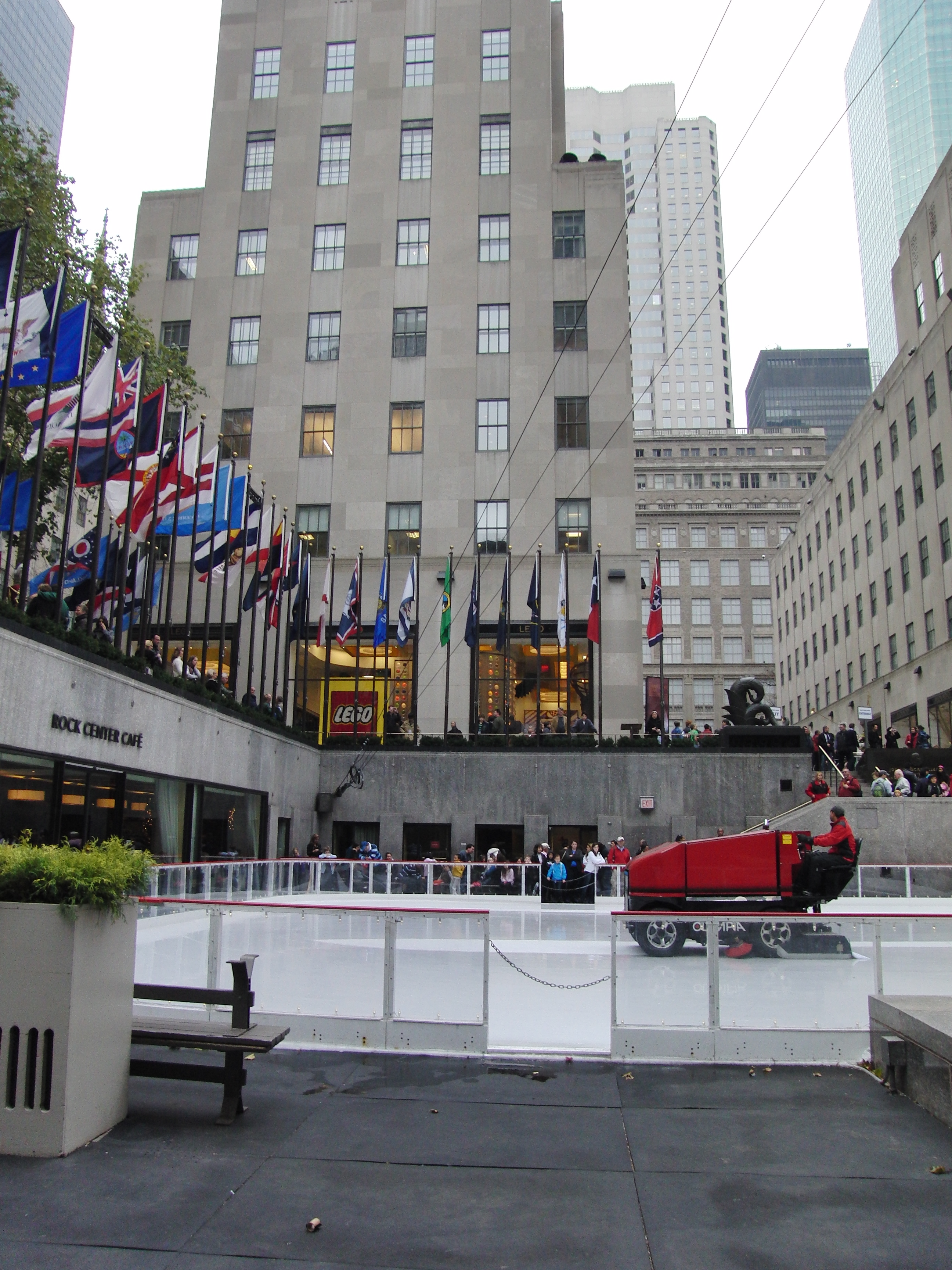 Zamboni on the Rock Ctr ice