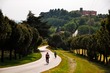 Ben and Kathy hit the last hill to the hotel in Dozza