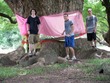 Peter, Jeremy, and Ross at the base of the huge tree