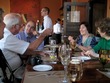 The foot of the table at Osteria