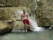 Ross in one of the seven waterfalls