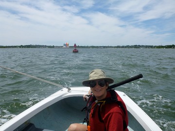 Kathy on Boston Harbor