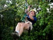 Kathy on the zipline