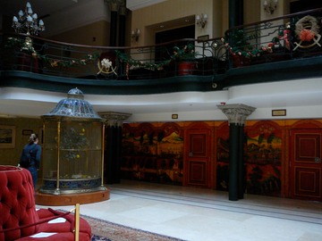 Bird cage and murals
