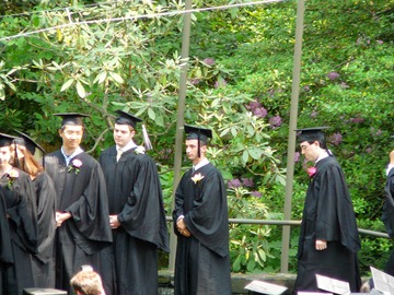 Ross awaits his diploma