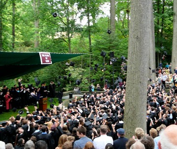 Mortarboards flying