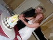 Cake cutting (cool accidental photo)