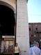 Michelle and flood marker in Ferrara