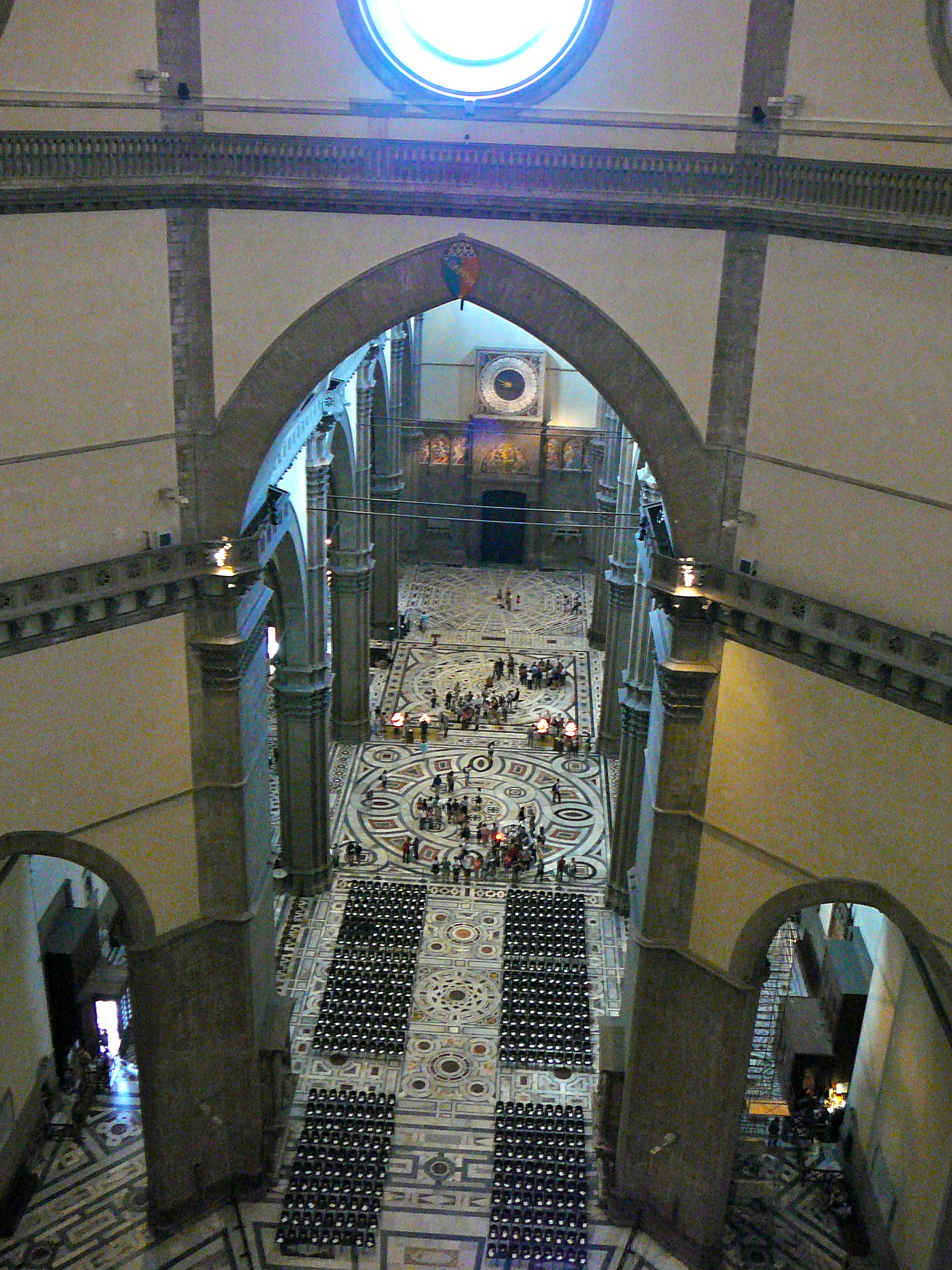 From the internal catwalk