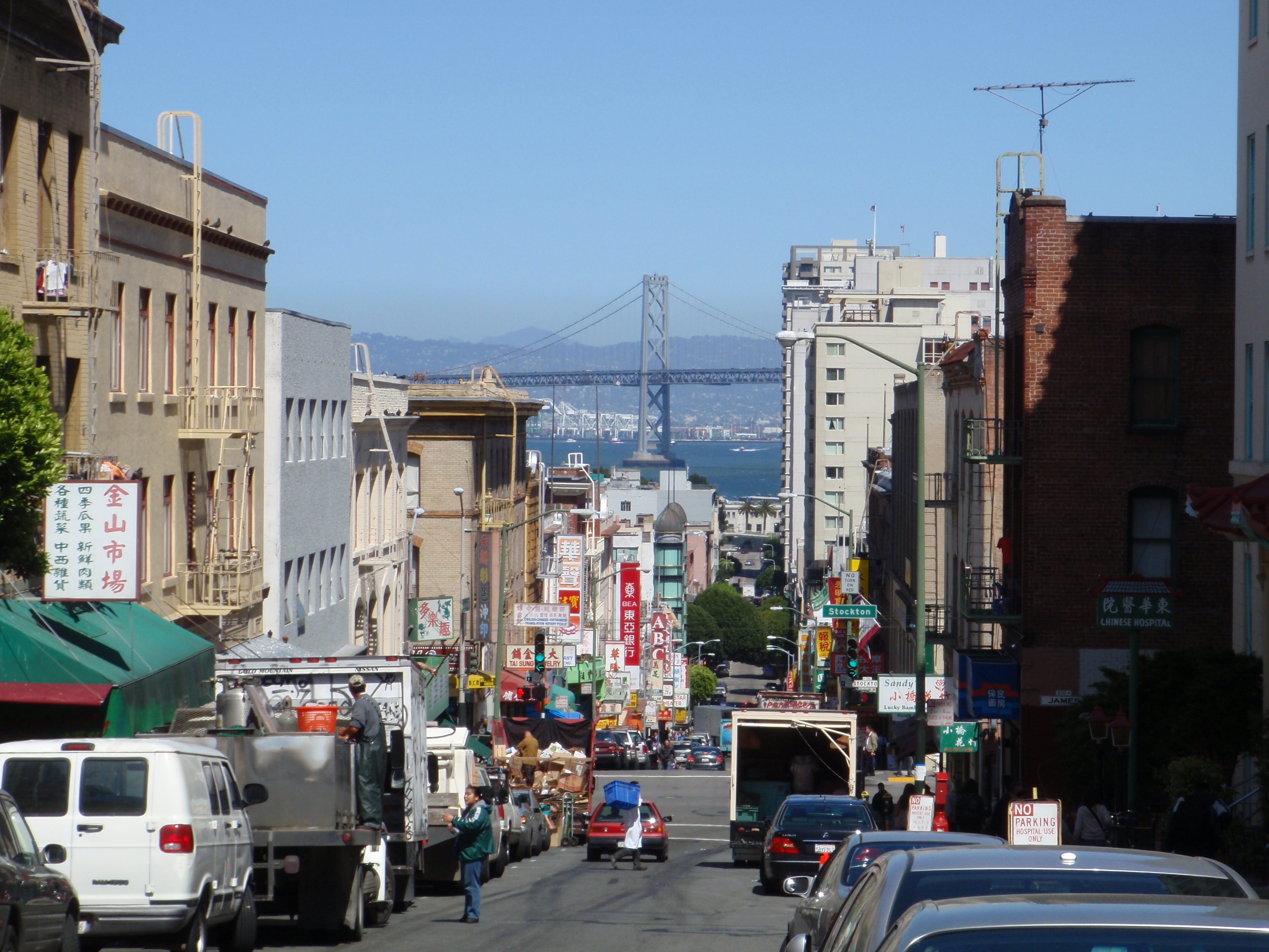 Bay Bridge from Chinatown