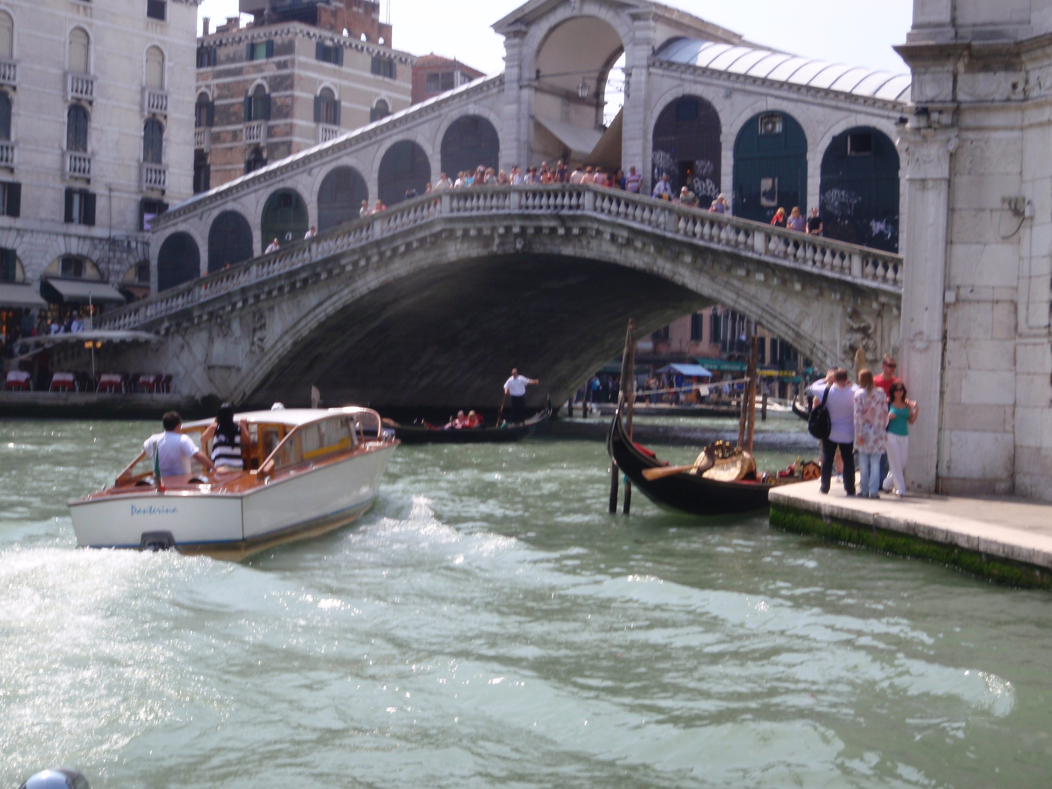 Our first view of Rialto Bridge