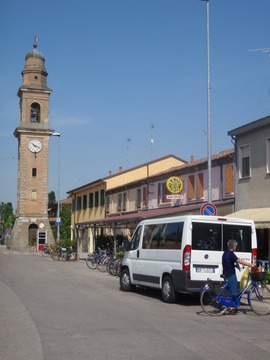 Our van in Serravalle