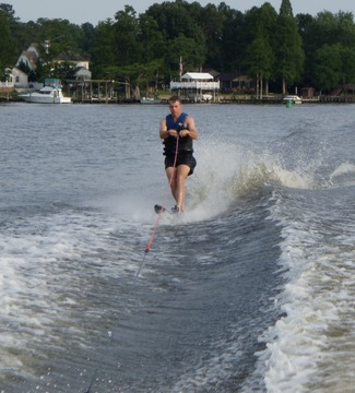 Rick skiing