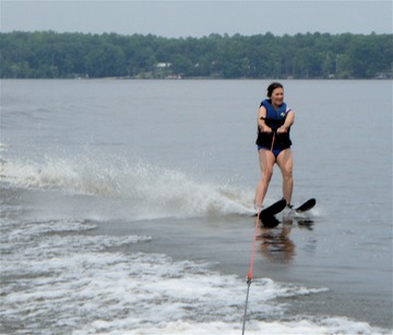 Kathy skiing