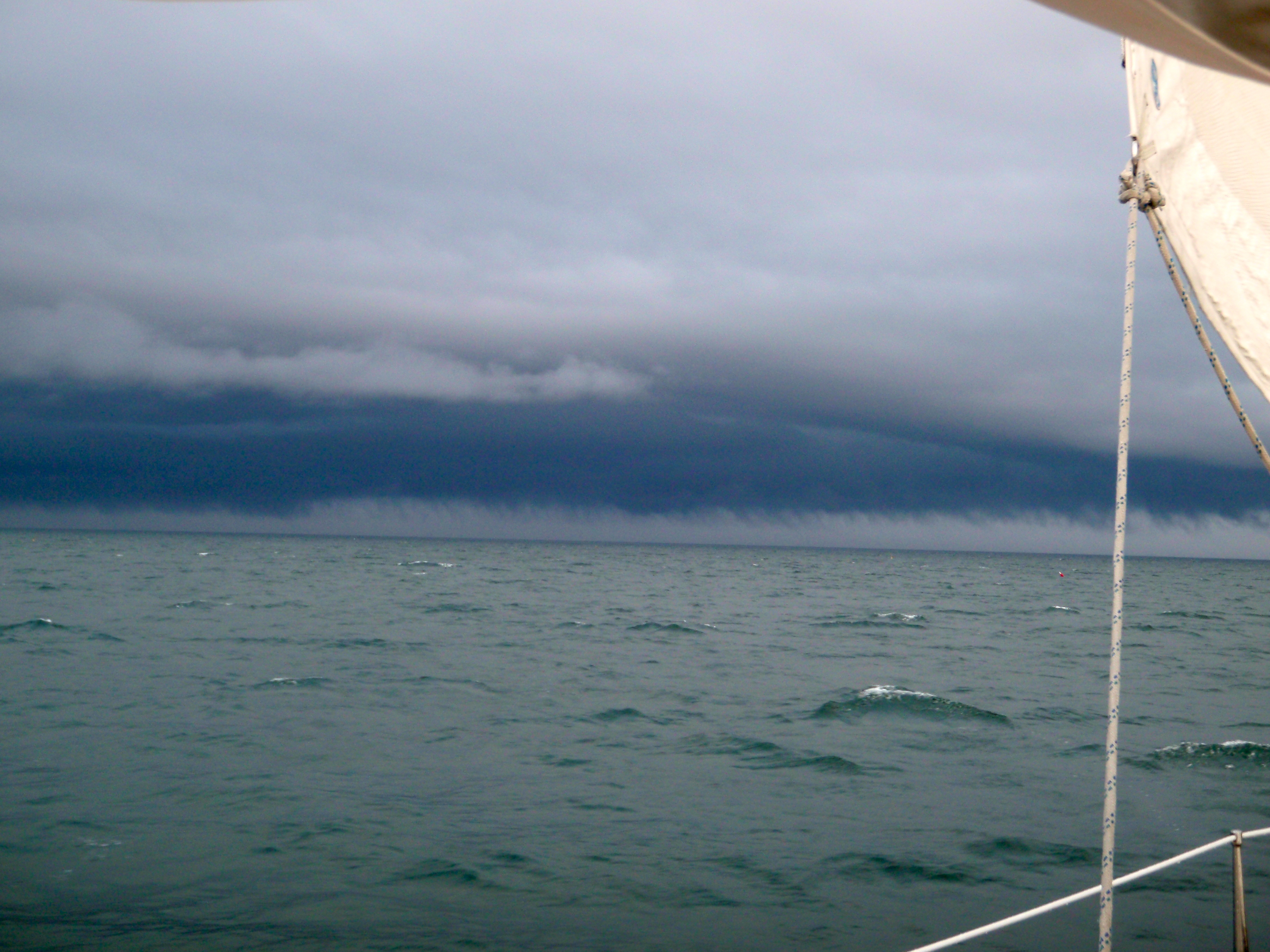 Ugly weather, but it outran us