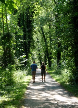 Dan and Lisa on the path