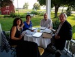 Celia, Kathy, Papa, and Dan on the porch at Suzanne's