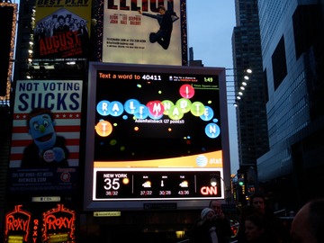 Locamoda screen in Times Square