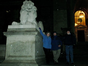 G, B, & R with the lion