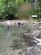 Kathy fordds the stream