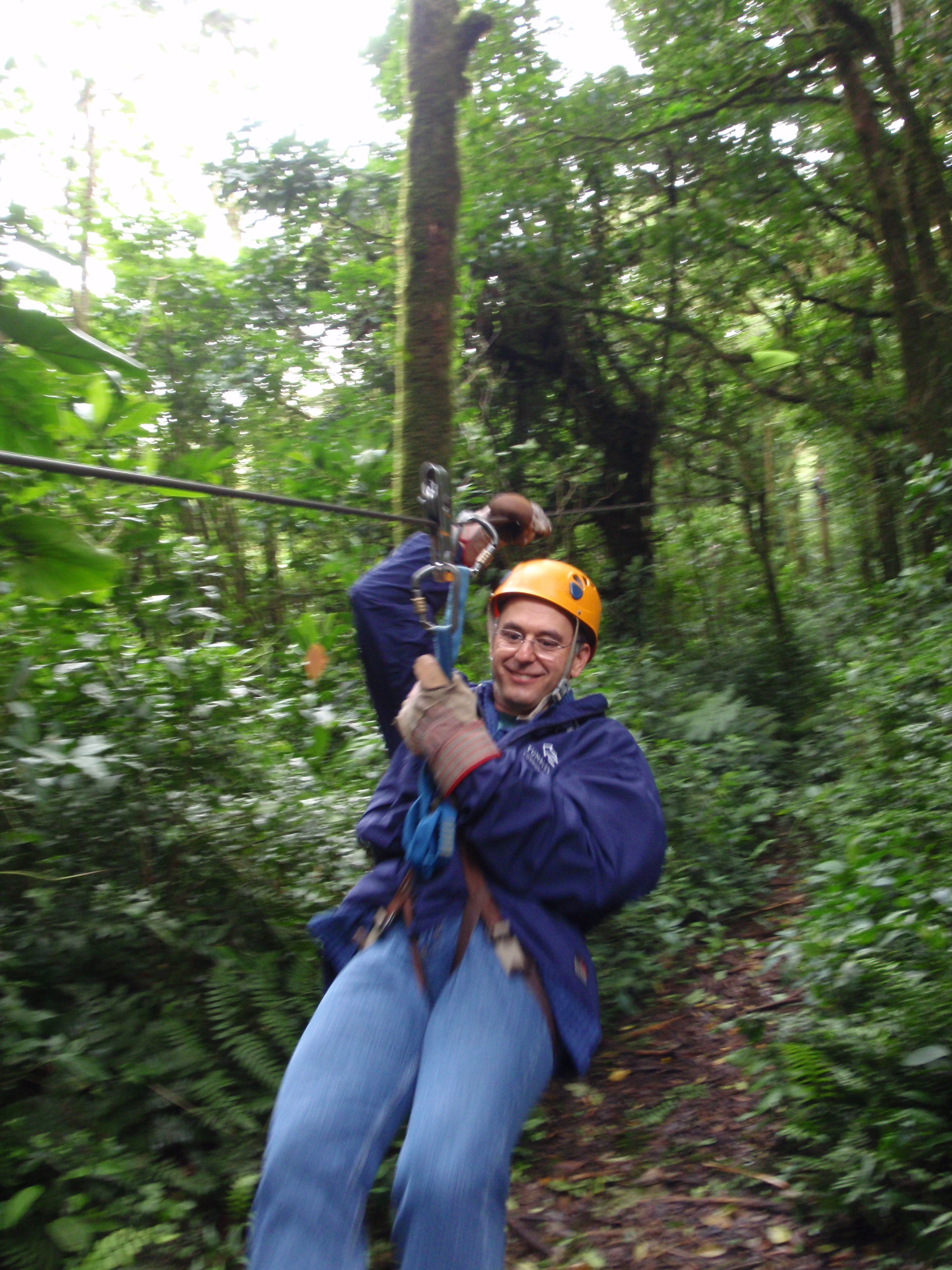 Ben on zipline