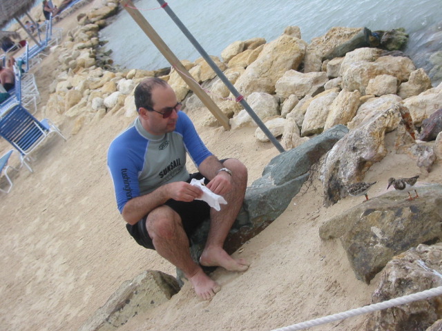 Ben feeds birds