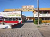 We never sampled the "suchi" (or anything else) at the motel's attached restaurant.  The driveway leads to the motel's courtyard.