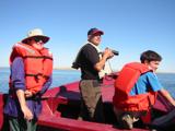 Kathy and our two boatmates from Chile.