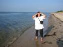 Kathy on the Brewster beach.