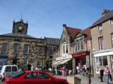 The square in Alnwick and the restaurant where we got lunch.