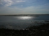 Looing across the sound from Lindisfarne.