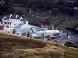 The controvertial, new Scottish Parliament building.
