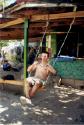 Ross swings at the Baths.