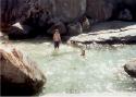 Erik and Emilie frolic at the Baths.