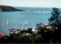Leverick Bay from the taxi.  Drake's Anchorage and Colquhoun Reef in background.