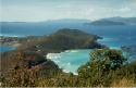 Savannah Bay.  Looking down Sir Francis Drake Channel with St. John (USVI) in center distance, Beef Island and Tortola on right.