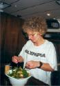 Gitte makes salad.