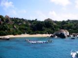 Main entrance to The Baths. Very popular site. We didn't bother with the dinghy, but snorkeled in.