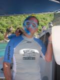 Ben prepares to check the anchor at Money Bay