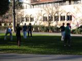 Jugllers at Standford as I rollerbladed past.
