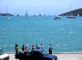 Rolex Regatta at Charlotte Amalie, St. Thomas. We had a great view from our lunch restaurant.