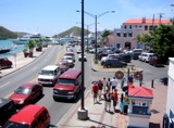 Colorful Charlotte Amalie harbourside.