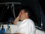 Hard to stay awake after a tough day in the sun.